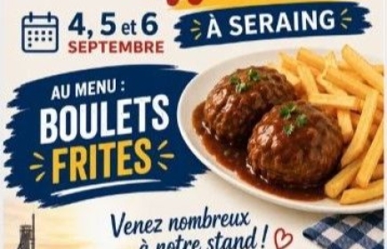 Venez nombreux déguster de nos délicieux boulets liégeois. Curtius et diverses boissons coulerons à flot !